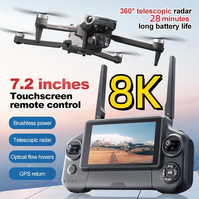 8K 3 Axis Gimbal Brushless 7.2 - Drone Rc Folding 评论和价格