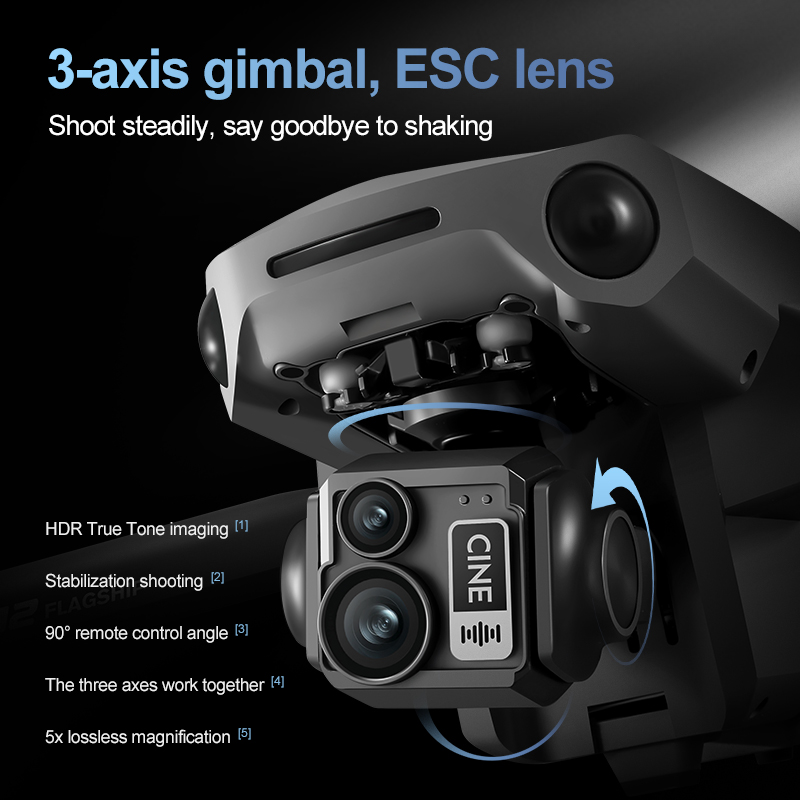 8K 3 Axis Gimbal Brushless 7.2 - Drone Rc Folding 评论和价格