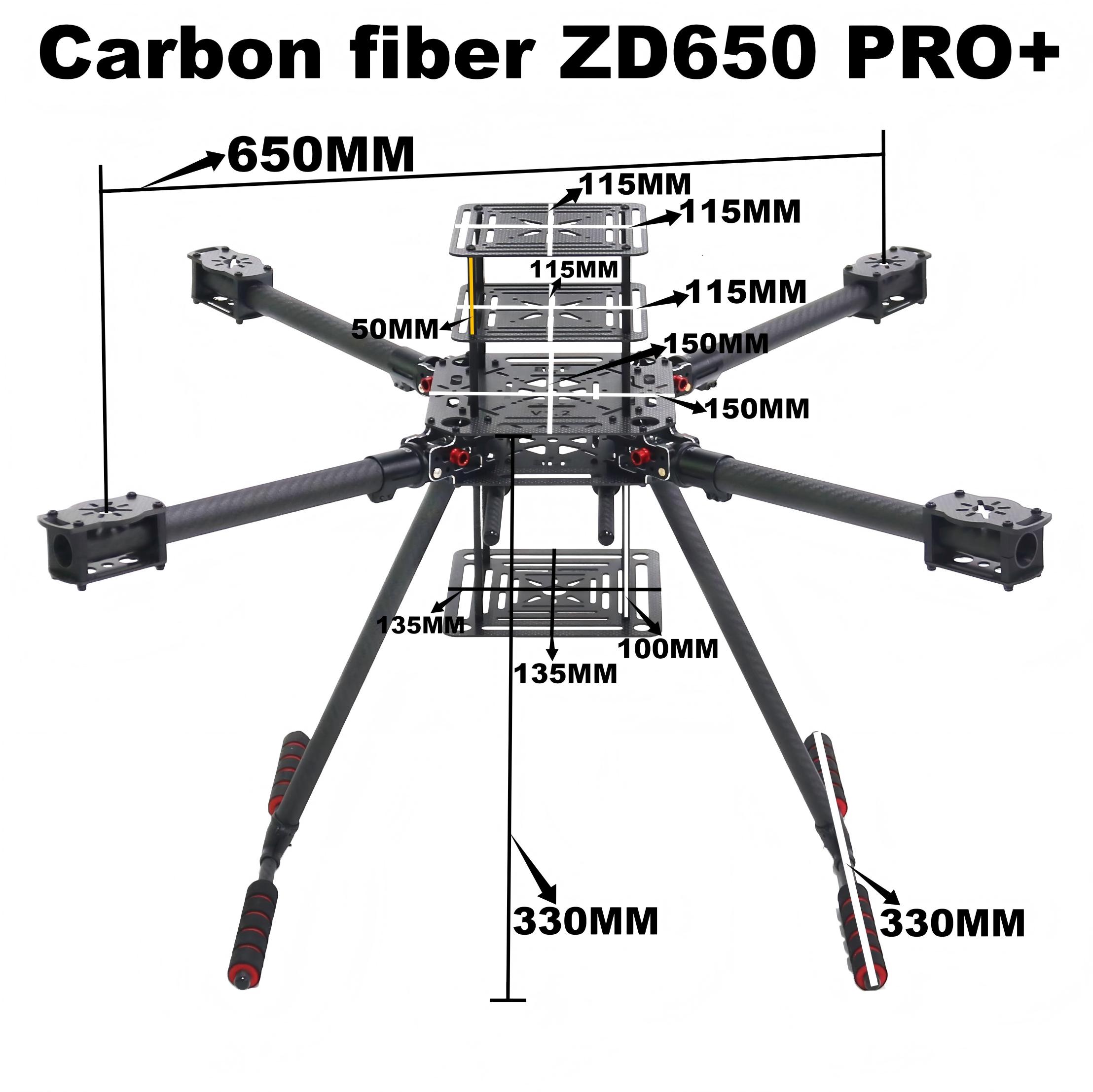 RCtoSky ZD650 PRO+ 650mm Ardup - Heavy Lift Drone Frame 评论和价格