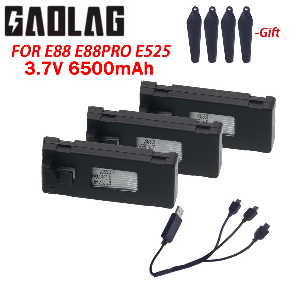 3.7V 6500mAh Rechargeable RC D - Drone Rc E99 K3 评论和价格
